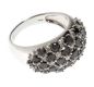 14CT WHITE GOLD AND BLACK DIAMOND BOMBE RING at Ross's Online Art Auctions
